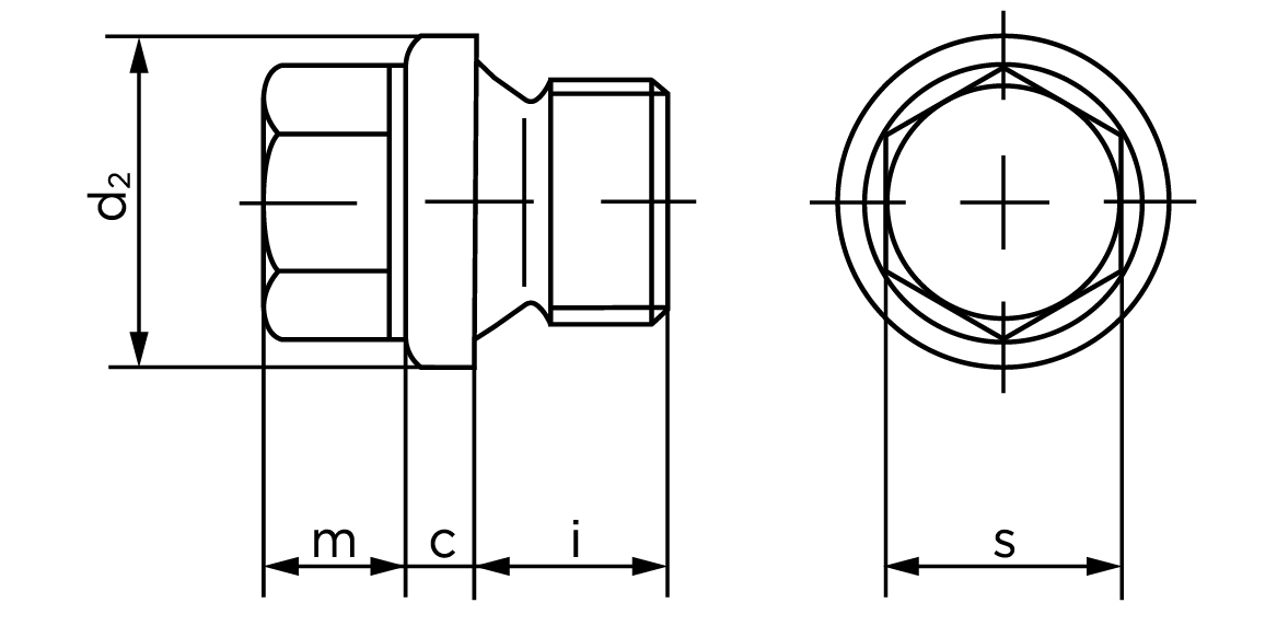 Teknisk tegning af DIN 910